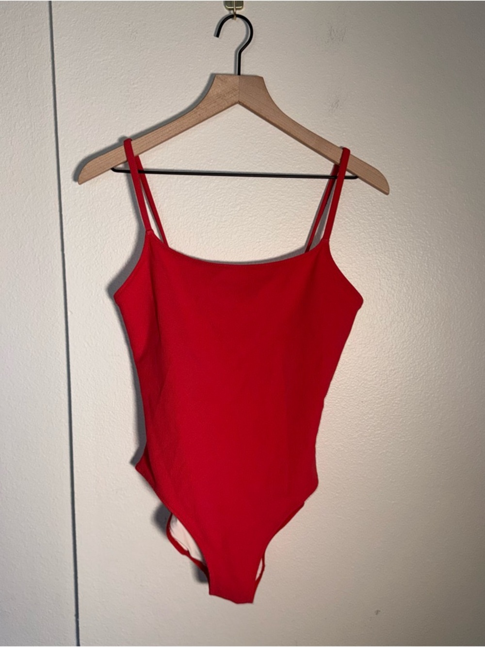 SOLID & STRIPED texture cabana vacation resortwear summer onepiece swimsuit L